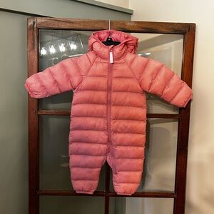 Wonder Nation Pink Puffer Kids Footie